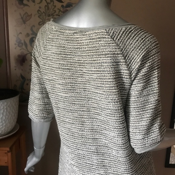 Meadow Rue Anthropologie Medium Shimmering Tweed Grey Boucher Tunic Top Dress - Picture 9 of 14